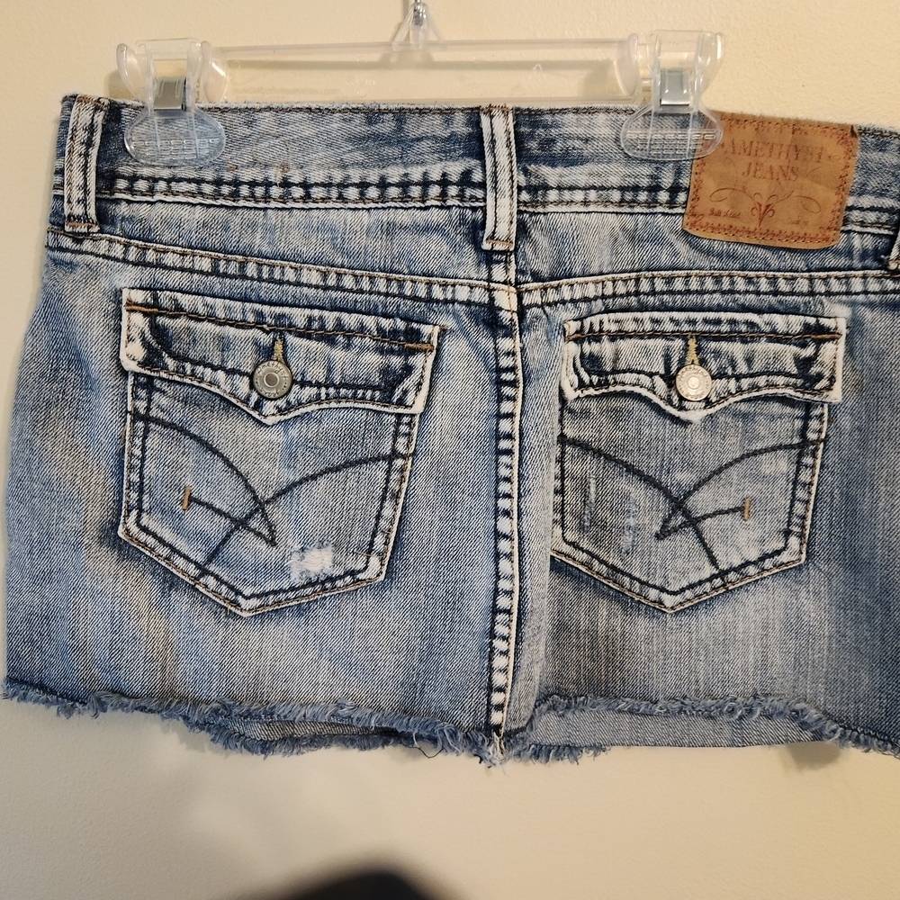 Amethyst Jeans Light Blue Denim Mini Skirt